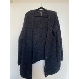 Free People Fuzzy Boucle Cardigan